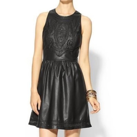 Anthropologie Dresses & Skirts - [Sabine] Faux Leather Mini Dress | Anthropologie